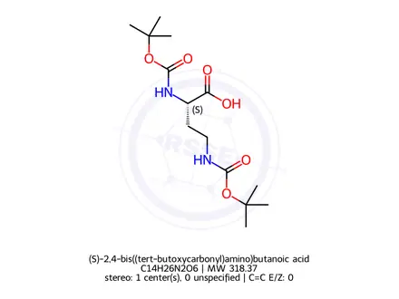 Chemical structure of Boc-Dab(Boc)-OH · DCHA