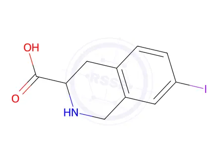 Chemical structure of 7-IODO-1,2,3,4-TETRAHYDROISOQUINOLINE-3-CARBOXYLIC ACID