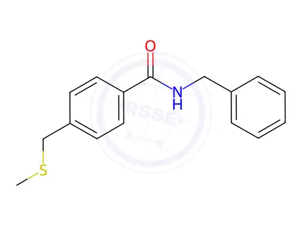 Chemical structure of n-Benzyl-4-((methylthio)methyl)benzamide