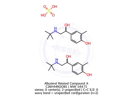 Chemical structure of Salbutamol EP Impurity C Hemisulfate Salt