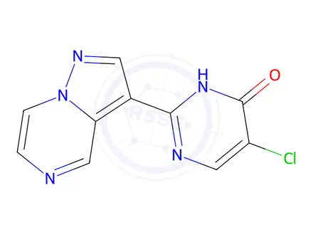 Chemical structure of 5-Chloro-2-(pyrazolo[1,5-a]pyrazin-3-yl)pyrimidin-4-ol
