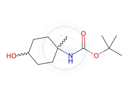 Chemical structure of Carbamic acid, (4-hydroxy-1-methylcyclohexyl)-, 1,1-dimethylethyl ester (9CI)