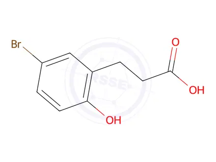 Chemical structure of 3-(5-bromo-2-hydroxyphenyl)propanoic acid
