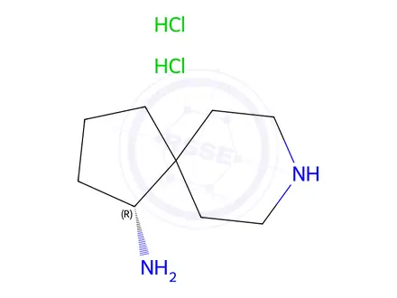 Chemical structure of (R)-8-azaspiro[4.5]decan-1-amine dihydrochloride