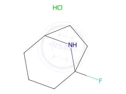 Chemical structure of 1-FLUORO-8-AZABICYCLO[3.2.1]OCTANE HYDROCHLORIDE