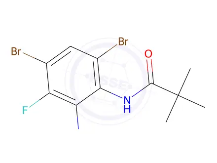 Chemical structure of N-Pivaloyl 4,6-Dibromo-3-fluoro-2-nitroaniline