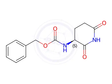 Chemical structure of (S)-Benzyl 2,6-dioxopiperidin-3-ylcarbamate