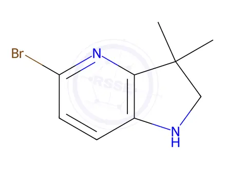 Chemical structure of 5-Bromo-3,3-dimethyl-2,3-dihydro-1H-pyrrolo[3,2-b]pyridine