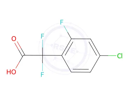 Chemical structure of 2-(4-Chloro-2-fluorophenyl)-2,2-difluoroacetic acid