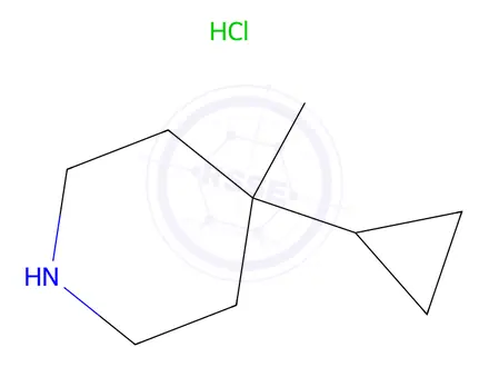 Chemical structure of 4-cyclopropyl-4-methylpiperidine hydrochloride