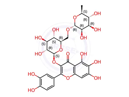 Chemical structure of Rutoside Trihydrate Impurity 23 (Rutoside Trihydrate EP Impurity D)