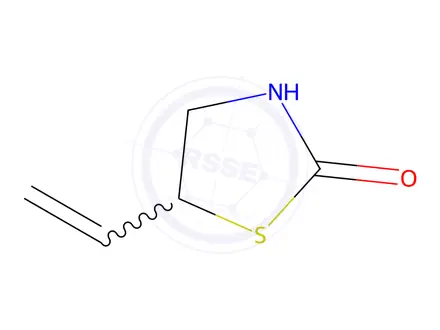 Chemical structure of 5-vinylthiazolidin-2-one