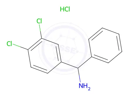 Chemical structure of (3,4-Dichlorophenyl)(phenyl)methanamine hydrochloride