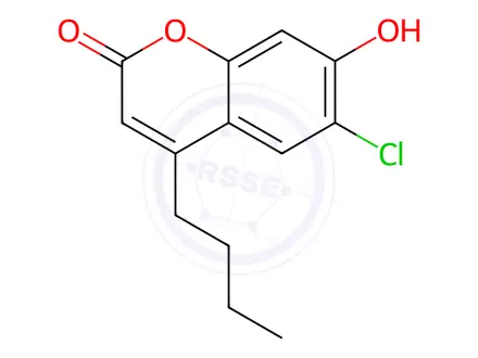 Chemical structure of 4-Butyl-6-chloro-7-hydroxy-2H-chromen-2-one