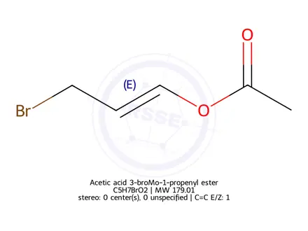 Chemical structure of Acetic acid 3-broMo-1-propenyl ester