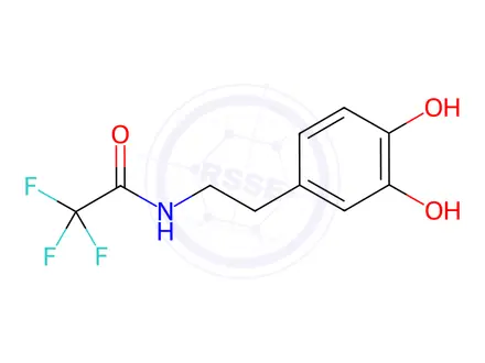 Chemical structure of n-(3,4-Dihydroxyphenethyl)-2,2,2-trifluoroacetamide