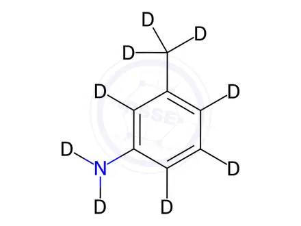 Chemical structure of m-Toluidine-d9