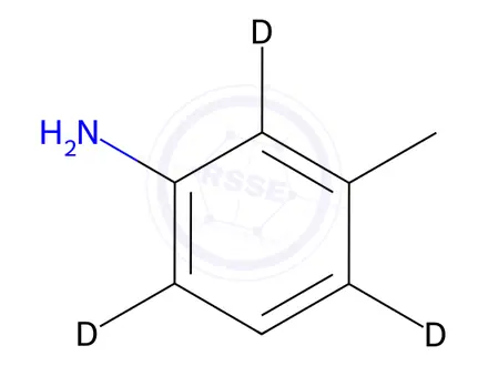 Chemical structure of m-Toluidine-2,4,6 D3