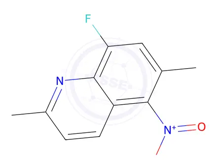 Chemical structure of 8-Fluoro-2,6-dimethyl-5-nitroquinoline