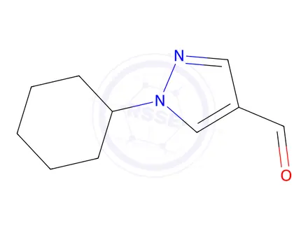Chemical structure of 1-Cyclohexyl-1H-pyrazole-4-carbaldehyde