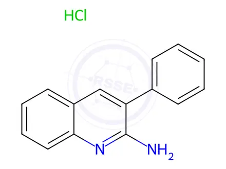 Chemical structure of 2-Amino-3-phenylquinoline hydrochloride