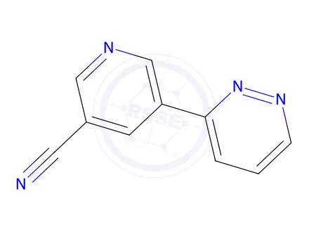 Chemical structure of 5-(Pyridazin-3-yl)nicotinonitrile