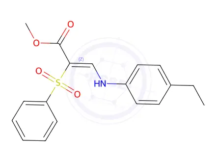 Chemical structure of Methyl (2Z)-2-(benzenesulfonyl)-3-[(4-ethylphenyl)amino]prop-2-enoate