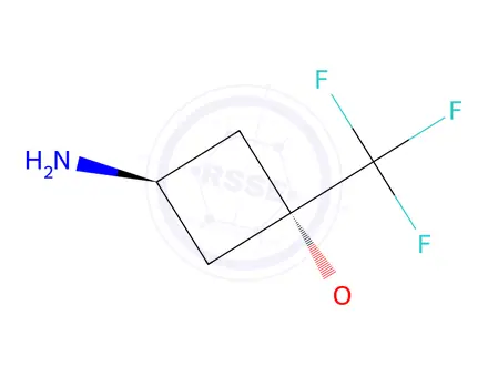 Chemical structure of (1R,3r)-3-methoxy-3-(trifluoromethyl)cyclobutan-1-amine