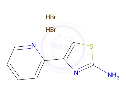 Chemical structure of 4-(2-Pyridinyl)-1,3-thiazol-2-ylamine Dihydrobromide