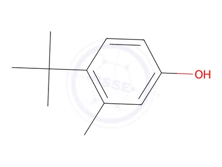 Chemical structure of tert-butyl-m-cresol