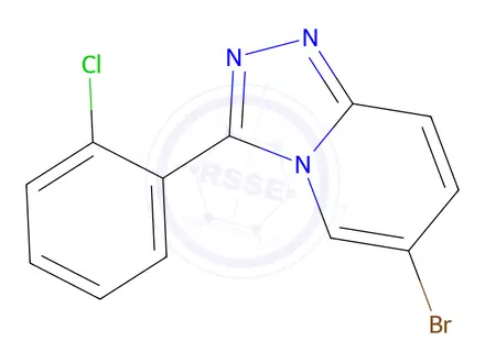 Chemical structure of 6-Bromo-3-(2-chlorophenyl)-[1,2,4]triazolo[4,3-a]pyridine