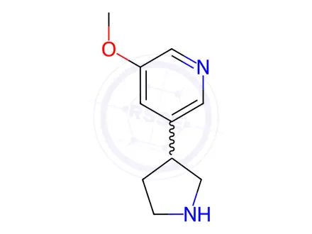 Chemical structure of 3-methoxy-5-(pyrrolidin-3-yl)pyridine dihydrochloride