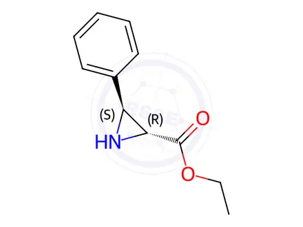 Chemical structure of Ethyl (2R,3S)-3-phenylaziridine-2-carboxylate