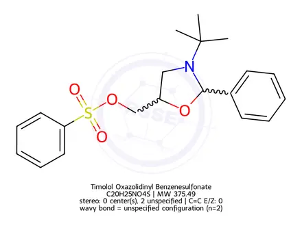 Chemical structure of Timolol Oxazolidinyl Benzenesulfonate