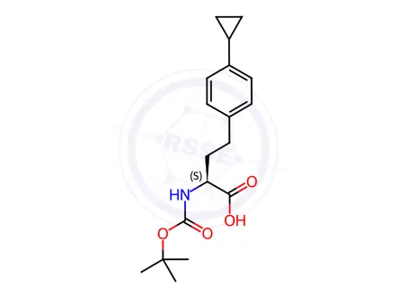 Chemical structure of N-Boc-4-cyclopropyl-L-homophenylalanine