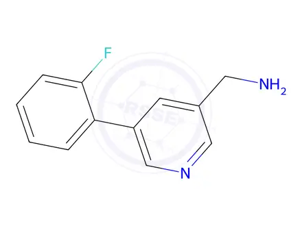 Chemical structure of (5-(2-Fluorophenyl)pyridin-3-yl)methanamine