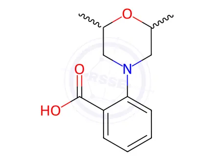 Chemical structure of 2-(2,6-Dimethylmorpholino)benzoic acid