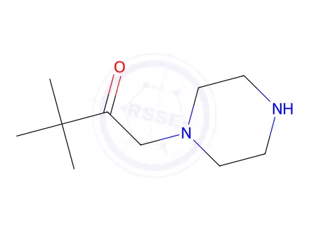Chemical structure of 3,3-Dimethyl-1-(piperazin-1-yl)butan-2-one