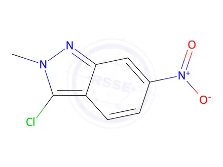 Chemical structure of 3-Chloro-2-methyl-6-nitro-2H-indazole