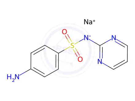 Chemical structure of Sodium sulfadiazine