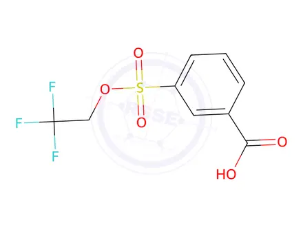 Chemical structure of 3-[(2,2,2-Trifluoroethoxy)sulfonyl]benzoic Acid