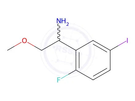 Chemical structure of 1-(2-fluoro-5-iodophenyl)-2-methoxyethanamine