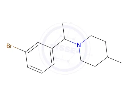 Chemical structure of 1-(1-(3-Bromophenyl)ethyl)-4-methylpiperidine
