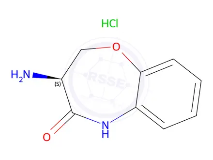 Chemical structure of (S)-3-Amino-2,3-dihydrobenzo[b][1,4]oxazepin-4(5H)-one hydrochloride
