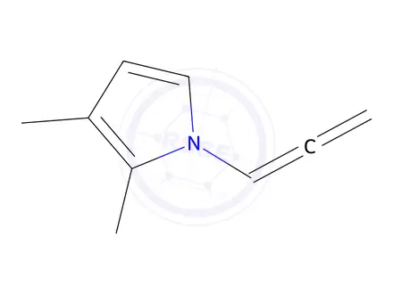 Chemical structure of 1H-Pyrrole,2,3-dimethyl-1-(1,2-propadienyl)-(9CI)