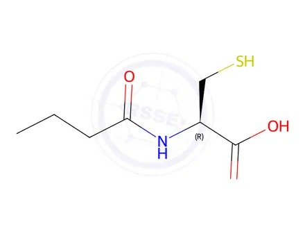 Chemical structure of N-Butanoyl-L-cysteine