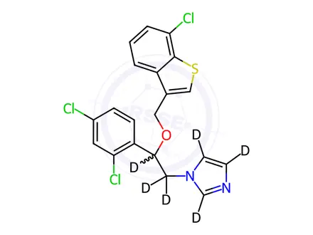 Chemical structure of Sertaconazole-d6