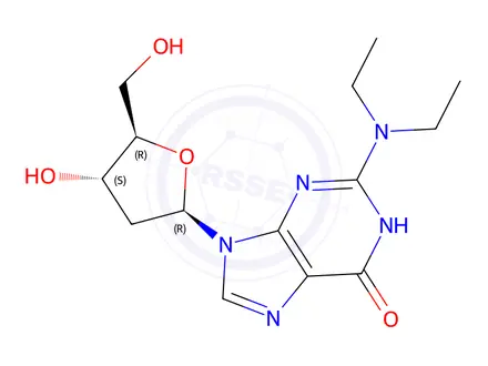 Chemical structure of 2'-Deoxy-N,N-diethylguanosine
