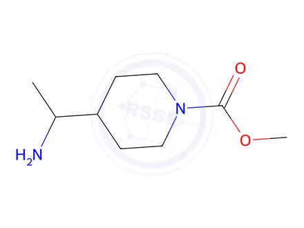 Chemical structure of methyl 4-(1-aminoethyl)piperidine-1-carboxylate
