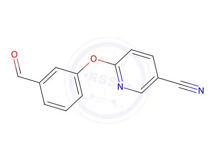 Chemical structure of 6-(3-Formylphenoxy)nicotinonitrile